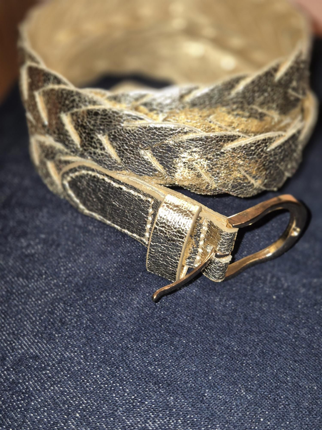 Ceinture tressée doré 