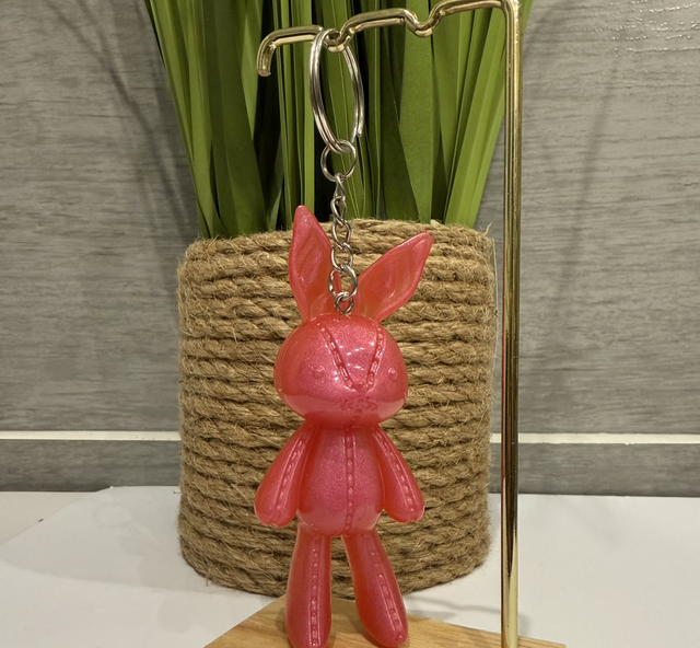 Porte-clés Lapin rose 