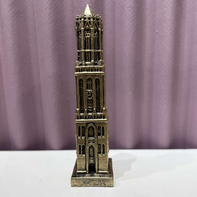 Domtoren - steen 34 cm (kleur goud)
