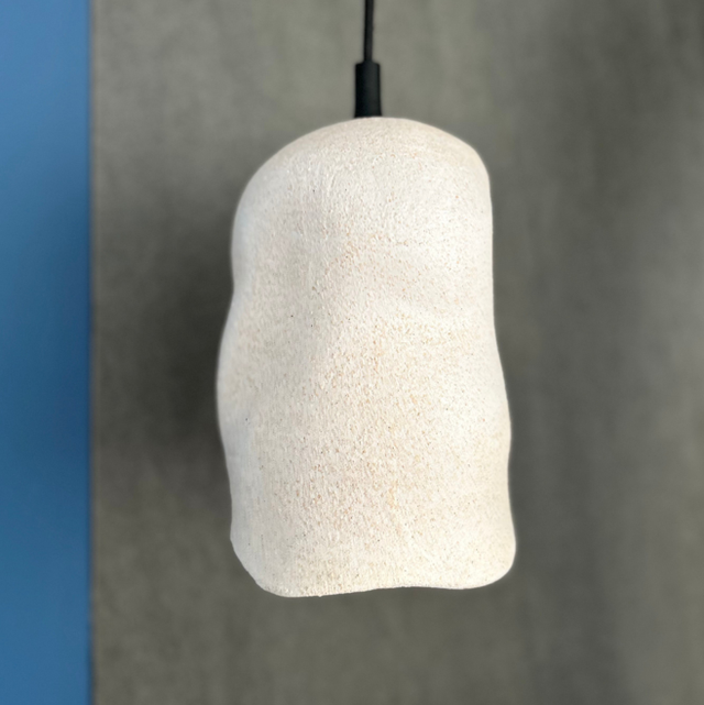 Abat-jour blanc-cassé pailleté