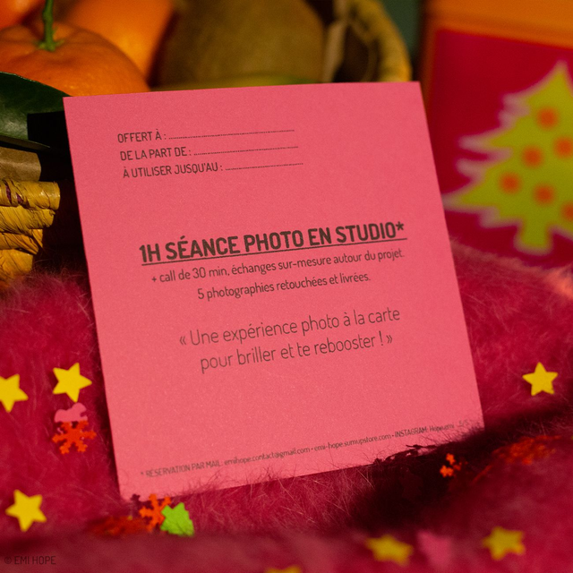 CARTE KDO - SÉANCE PHOTO PORTRAIT EN STUDIO