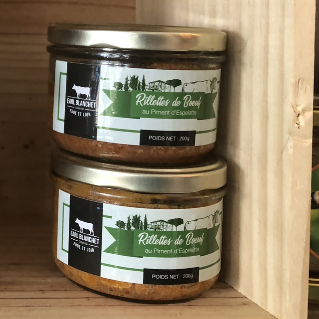 Rillettes de bœuf, ferme Blanchet, 200g