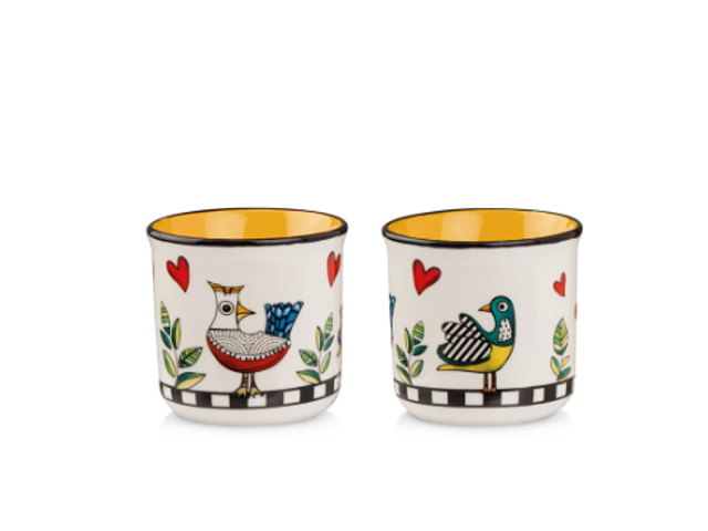EGAN - Set 2 Bicchierini Cocoricò Giallo ML 90
