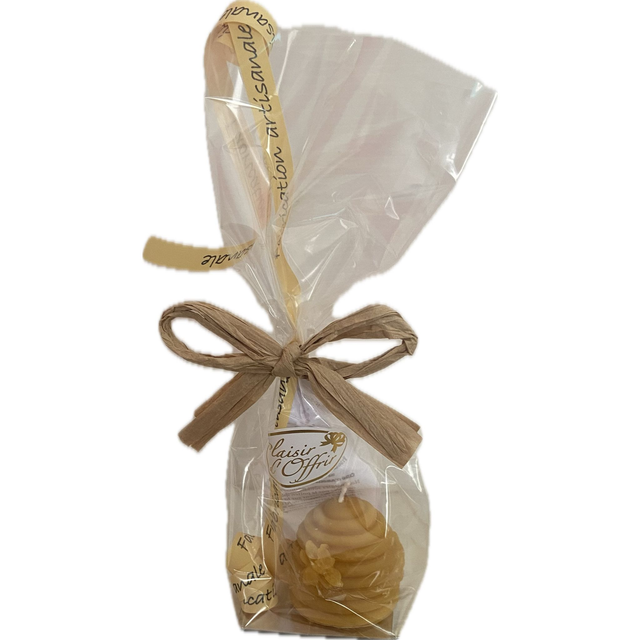 Bougie-Petite ruche en paille