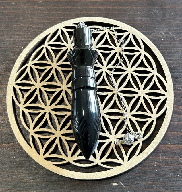 Pendule Thot en Obsidienne