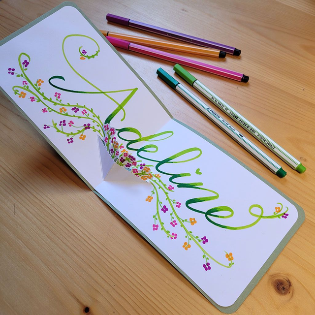 21/03 Brunch & calligraphie Prénoms fleuris