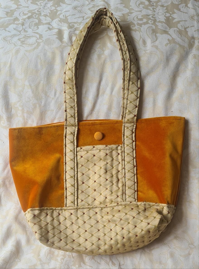 Gold Velvet 'Daffodil' Beach Bag