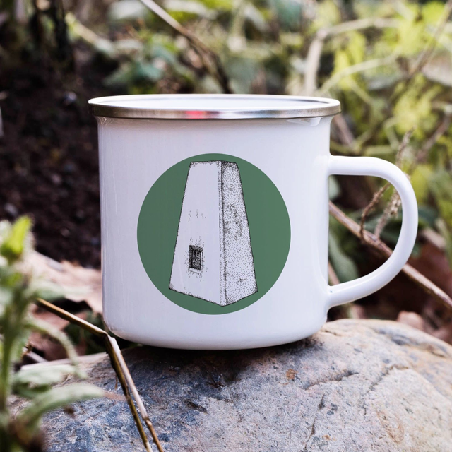 Trig Happy Enamel Camping Mug (Classic Pillar)