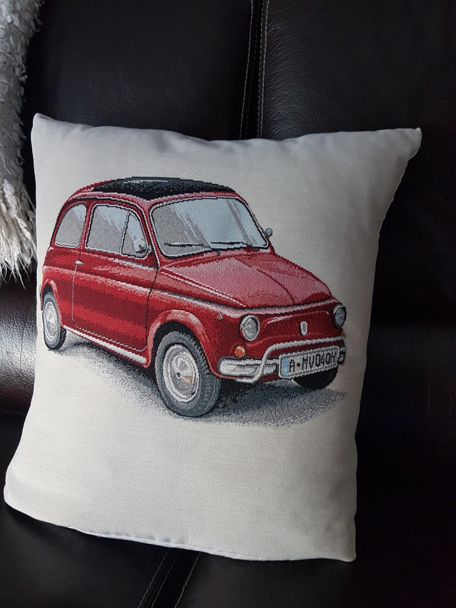 Coussin fiat 500 - DS rouge