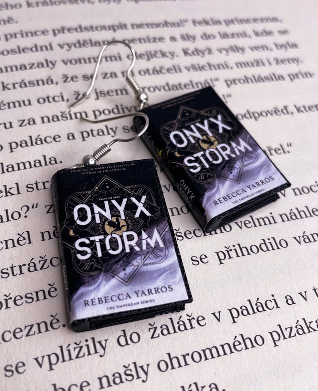 Náušnice mini knížky Onyx stone