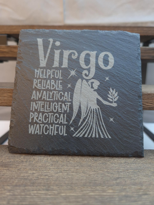 Virgo slate coaster