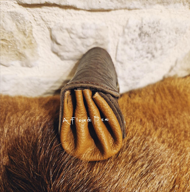 Porte monnaie accordéon en cuir