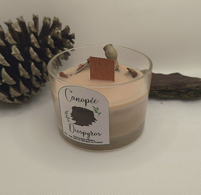 Bougie &quot;Diospyros&quot; parfum &quot;Bois d&#039;ébène&quot;
