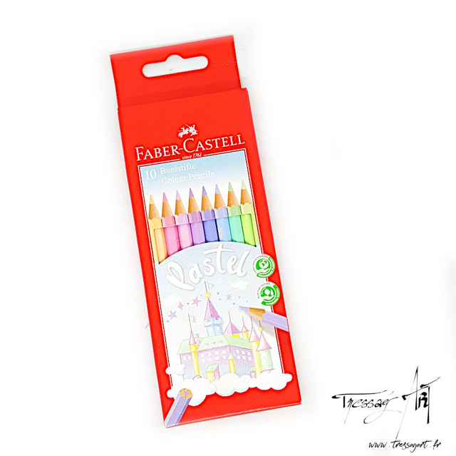 FABER CASTELL - CRAYONS COULEUR PASTEL CHÂTEAU PAR 10 - FB006