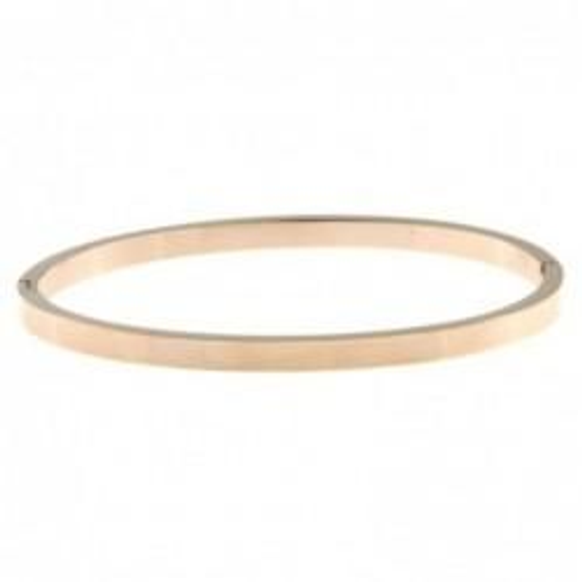 Bracciale donna rigido in acciaio rosato 