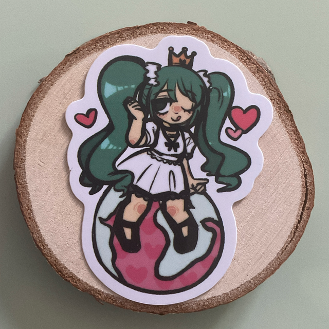 Miku world is mine sticker
