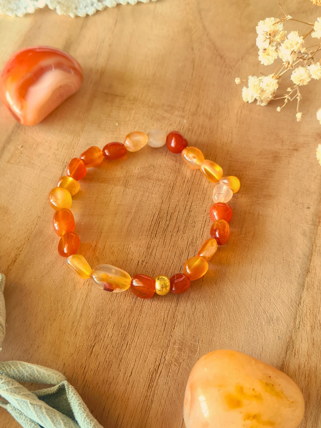 Bracelet Astéria Cornaline - Créativité