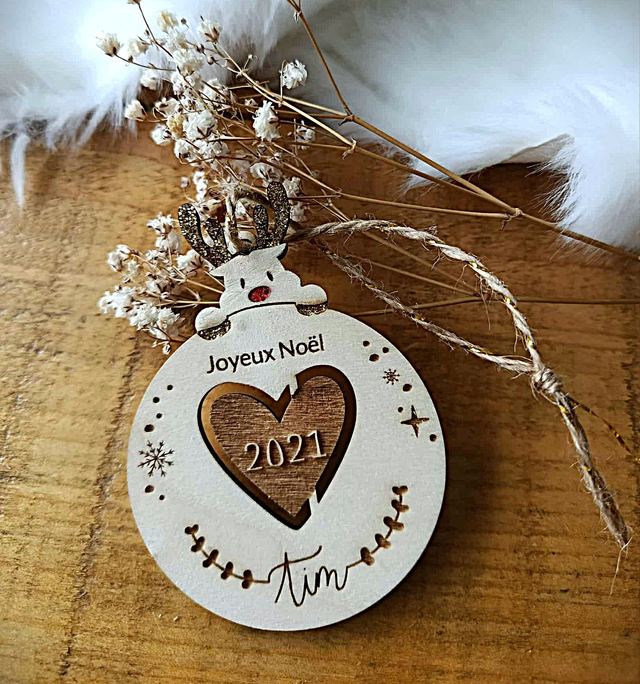 Boule de noël coeur