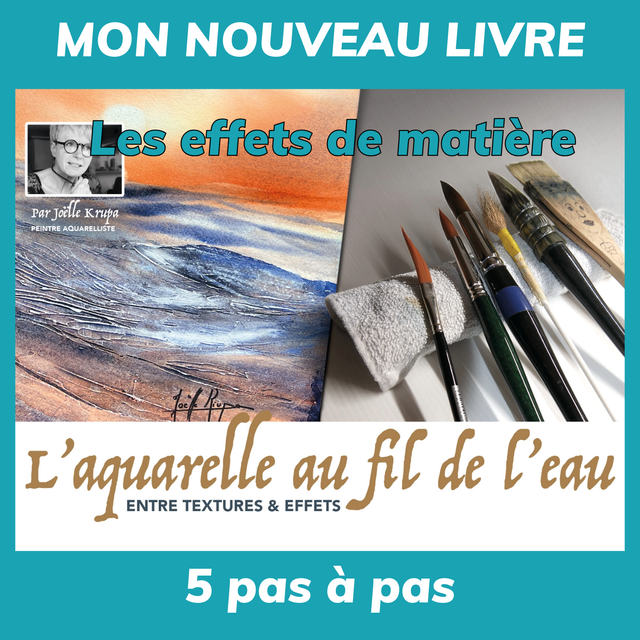 LIVRE "L'aquarelle au fil de l'eau, entre textures et effets"