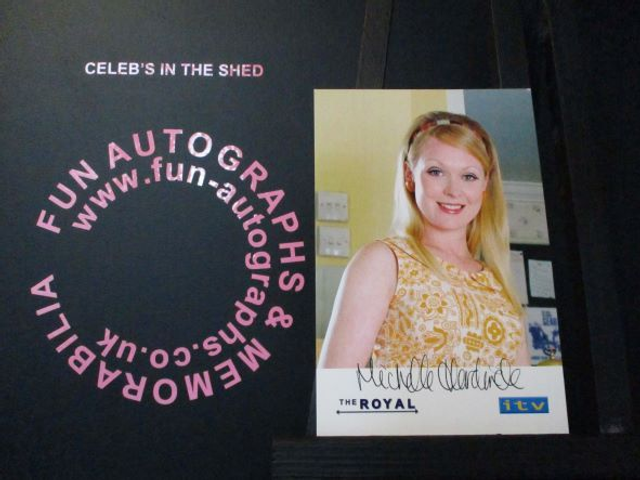 Michelle Hardwick (Lizzie Hopkirk) Original Pre-Print Blue The Royal 6x4 Cast Card (SEE PIC)