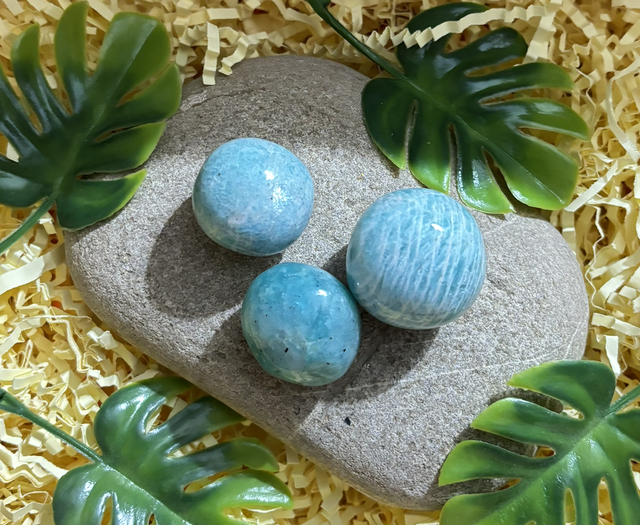 Pierre roulée d’amazonite taille M