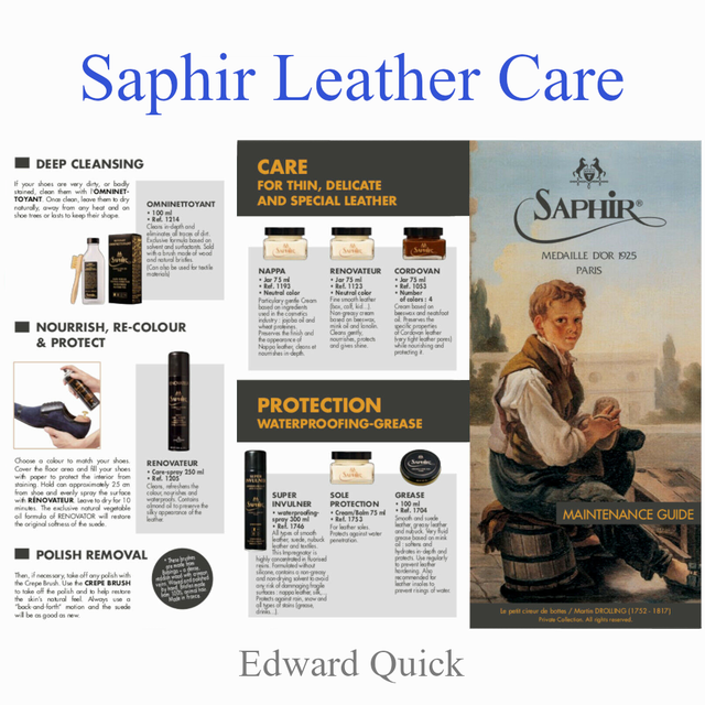 SAPHIR MEDAILLE D'OR - MAINTENANCE GUIDE LEAFLET