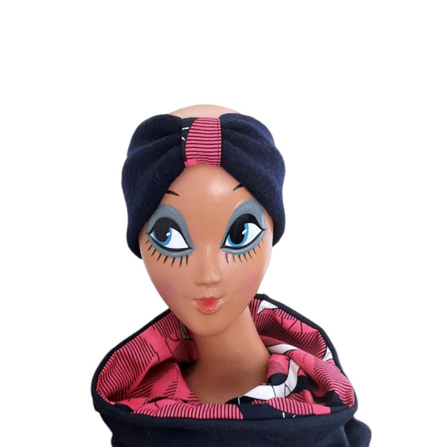 Snood réversible coton/polyester 