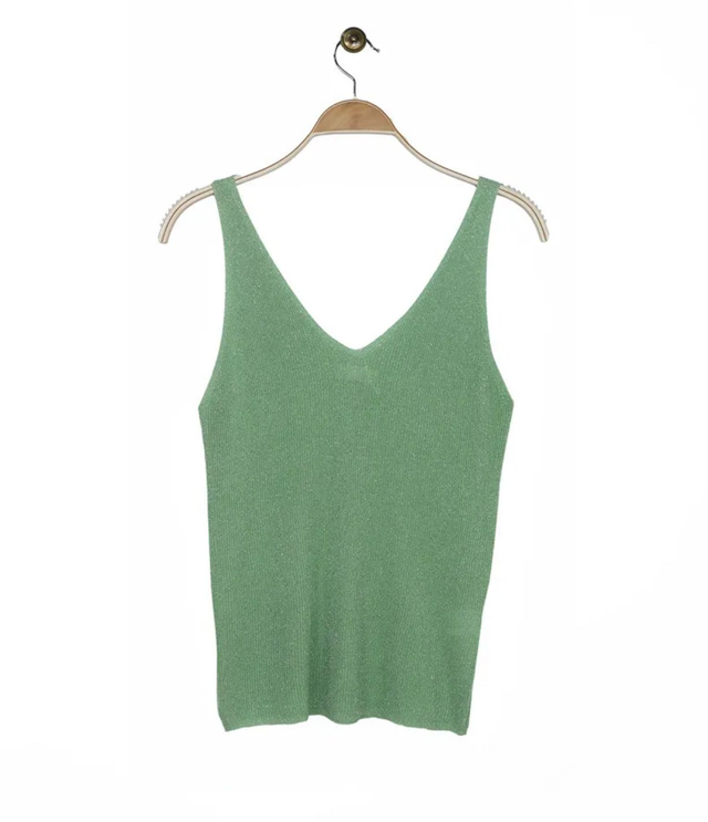 Débardeur en maille fine  - vert