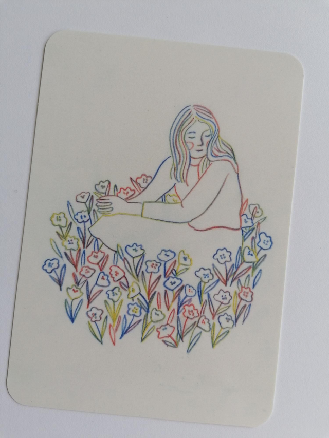 Postkaart met illustratie 