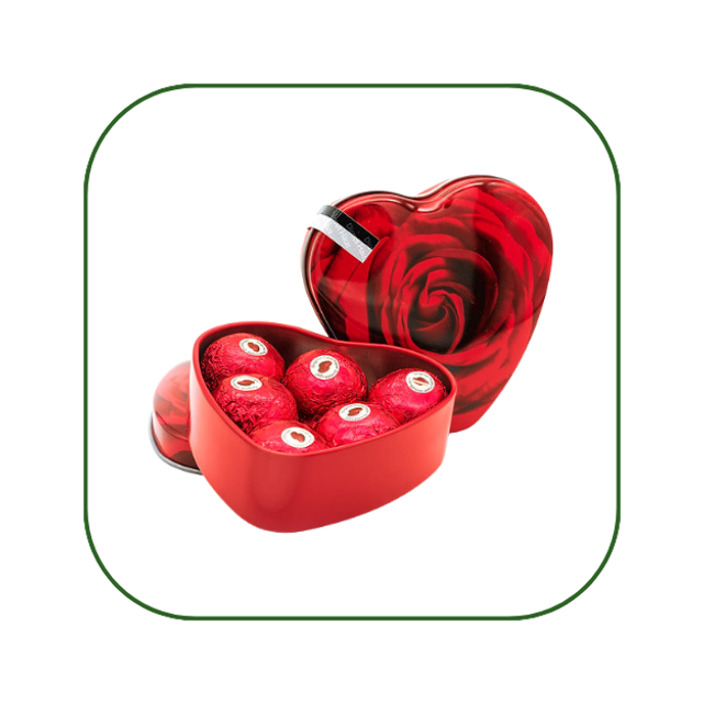 Dirndl Kugeln in Herzdose