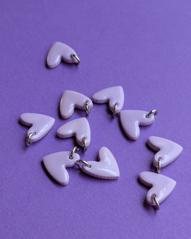 Charm cœur lilas