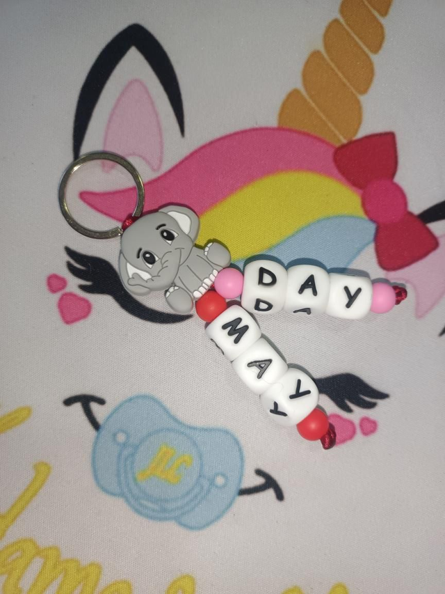 Porte clés 2 branches liées Éléphant 