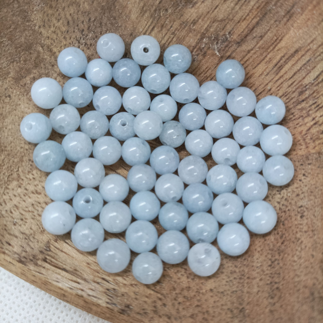 Aigue Marine / Boule de 6 mm à l&#039;unité / Pierres Naturelles Rondes et Polies
