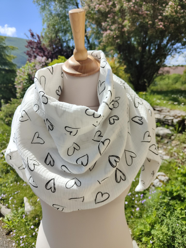 Chèche légère coeur