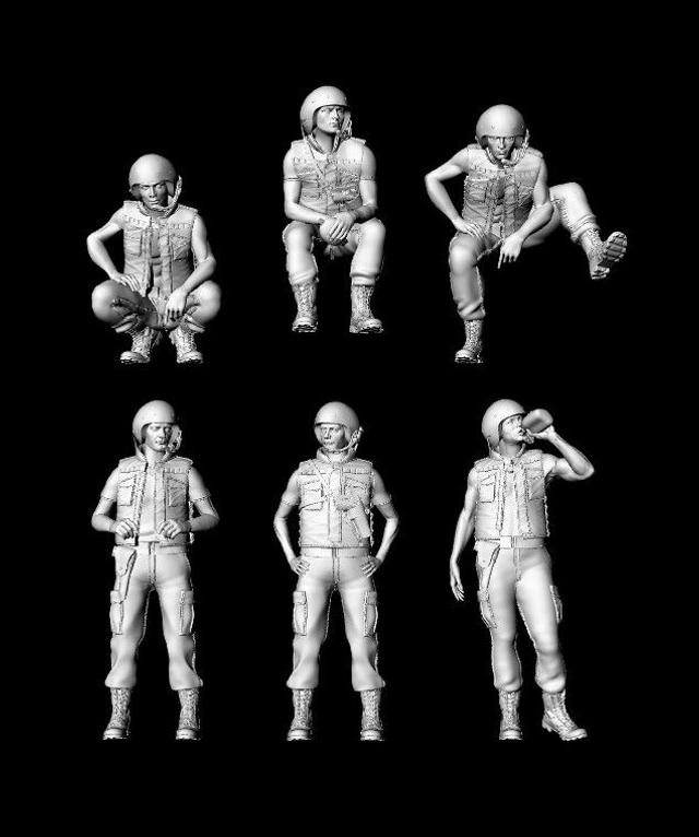 3DiMontis - Vietnam US Tankers Set (6 figures) 1/72