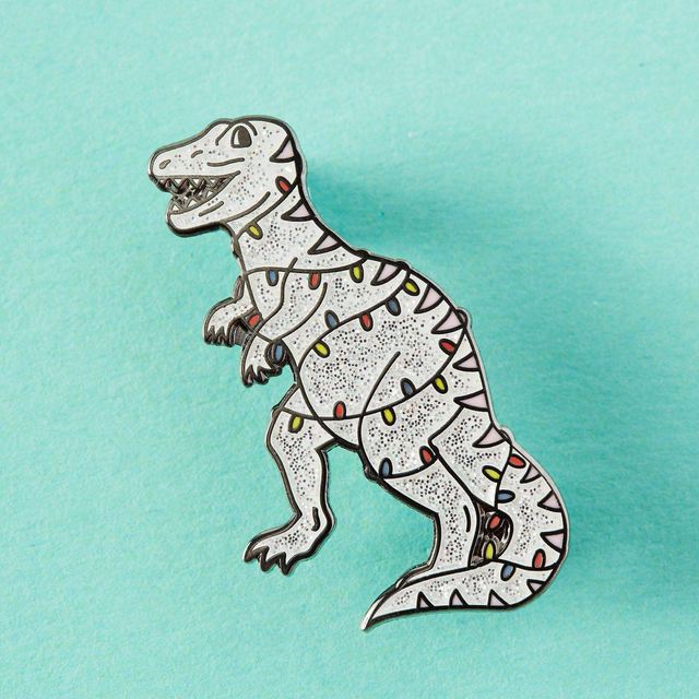 Punky Pins Dinosaur Pin Badge