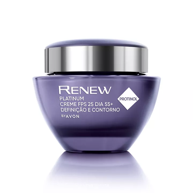 Creme Renew Platinum Dia Definição e Contorno 55+ FPS25 - 50g