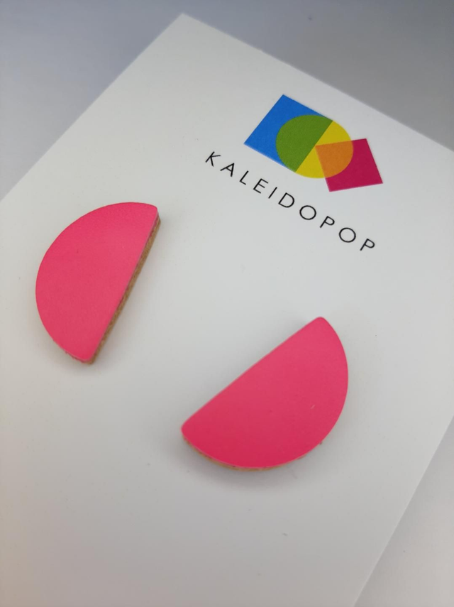 SALE! Semi-circular studs - Pink