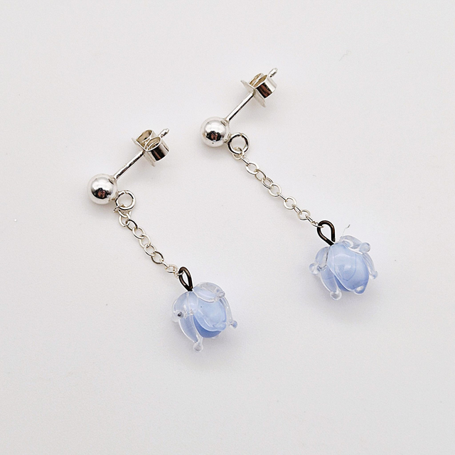 Boucles d'oreilles Clochettes bleues ciel