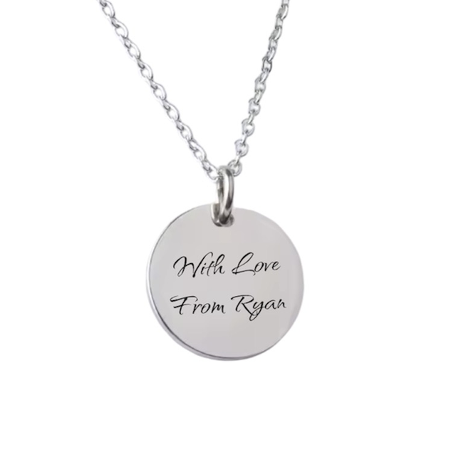 Personalised message necklace