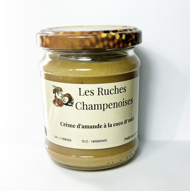 Crème d’amande à la coco &amp; miel 250gr