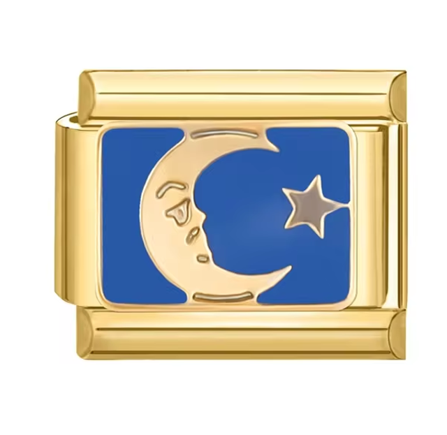 Charm Luna y Estrella Dorado