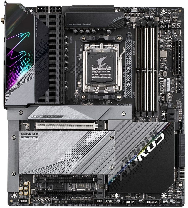 02.3.0002 – Scheda Madre Gigabyte X670E AORUS Master – ATX high‑end nera/grigia con WiFi 7 per Ryzen 7000/8000/9000