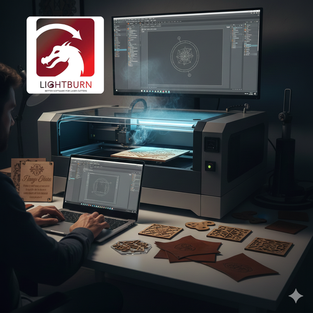 3) 🔥 PACK COMPLET – LightBurn + Gravure &amp; Découpe Laser - 3h - maîtriser la création laser de A à Z.