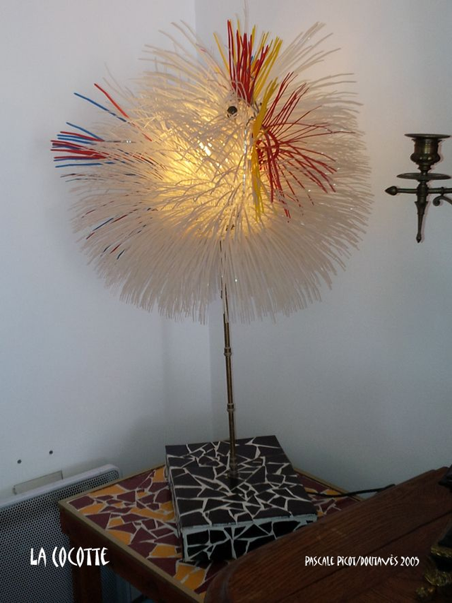 Lampe &quot;cocotte&quot; h80cm