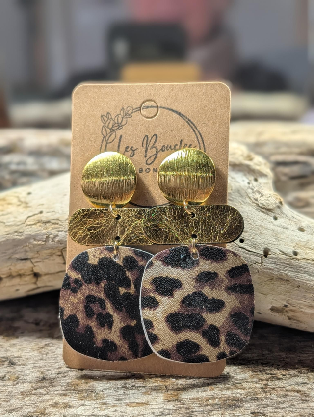 Boucles d'oreilles Collection Simone si051 léopard 