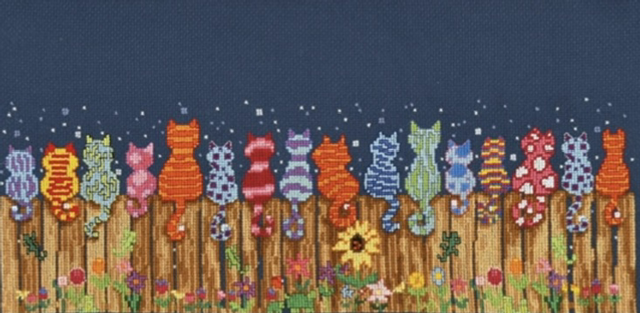 Vervaco Cats on Fence Cross Stitch Kit