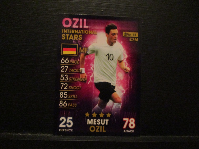 Mesut Ozil - International Stars Match Attax 101 Original Trading Card