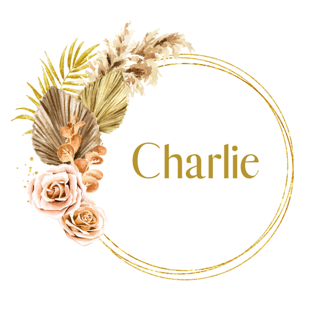 Lot de stickers papier &quot;Charlie&quot; - Personnalisable