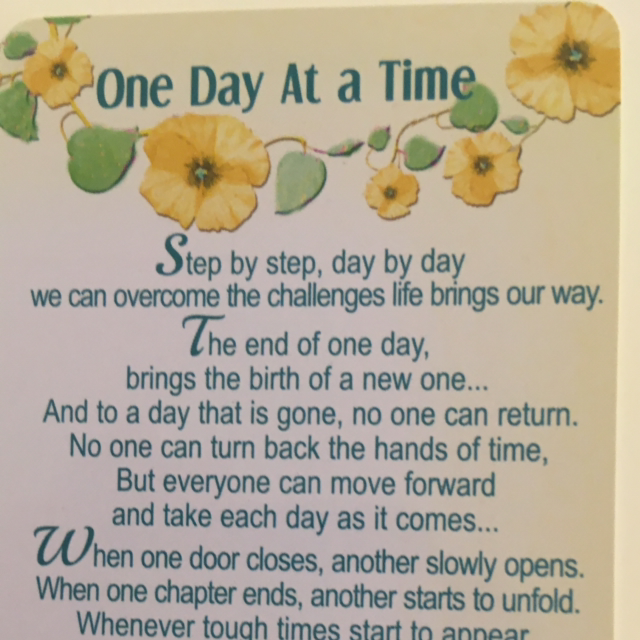 Special Thoughts Poems One Day At A Time (Credit Card Size)